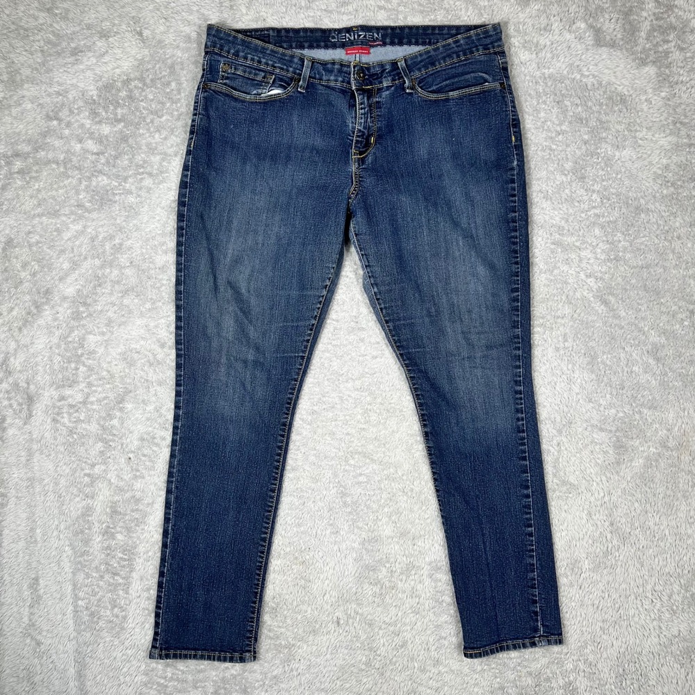 Denizen From Levis Modern Skinny Jeans Medium Wash Blue Denim Pants Size 14